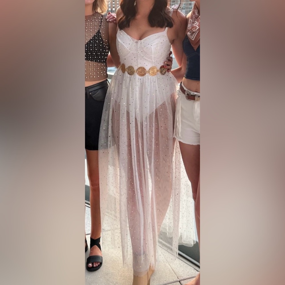 Showpo Sheer Bodice Dress